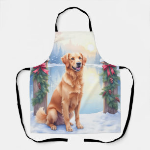 Chesapeake Bay Retriever Winter Lakeside Weihnacht Schürze