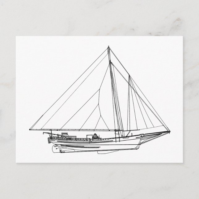 Chesapeake Bay Skipjack Sailboat Postkarte (Vorderseite)