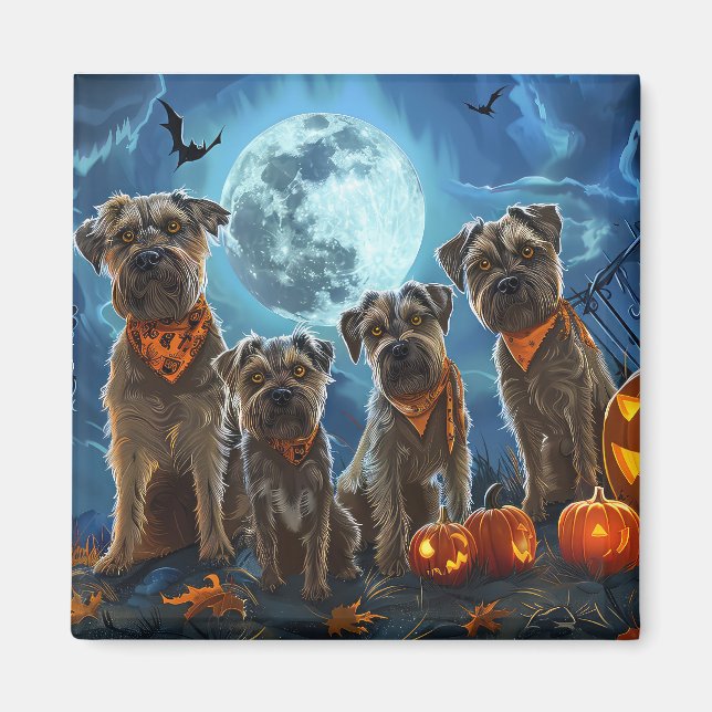 Chesapeake Bay Terrier Halloween Spooky Magnet (Vorne)