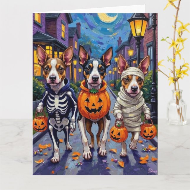 Chesapeake Bay Terrier Hunde Halloween Kostüme Karte (Gelbe Blume)