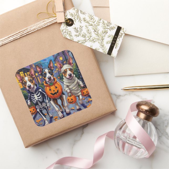 Chesapeake Bay Terrier Hunde Halloween Kostüme Quadratischer Aufkleber (Schenken)