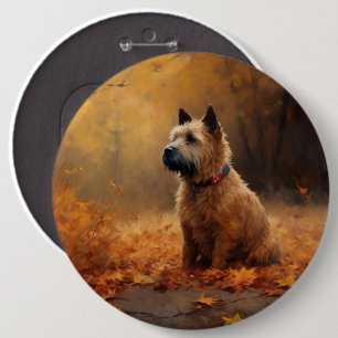 Chesapeake Bay Terrier im Herbst Verlassen Button