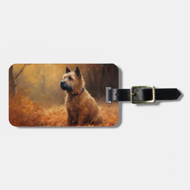 Chesapeake Bay Terrier im Herbst Verlassen Gepäckanhänger (Vorderseite horizontal)