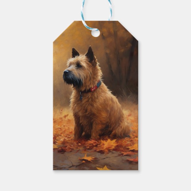 Chesapeake Bay Terrier im Herbst Verlassen Geschenkanhänger (Vorderseite)