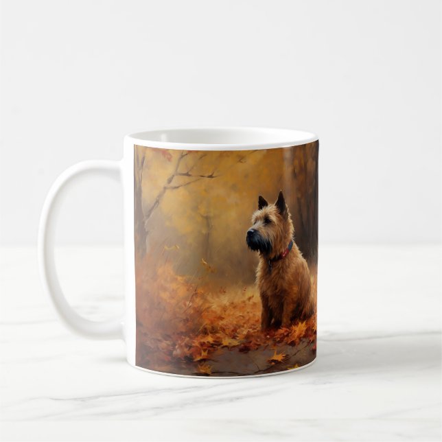 Chesapeake Bay Terrier im Herbst Verlassen Kaffeetasse (Links)