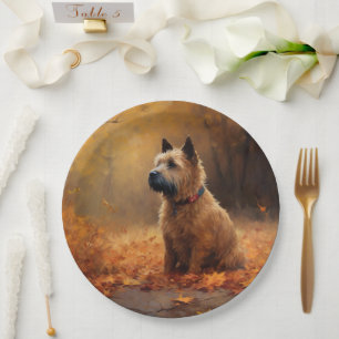 Chesapeake Bay Terrier im Herbst Verlassen Pappteller
