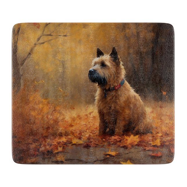Chesapeake Bay Terrier im Herbst Verlassen Schneidebrett (Vorderseite)
