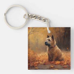 Chesapeake Bay Terrier im Herbstlaub Schlüsselanhänger