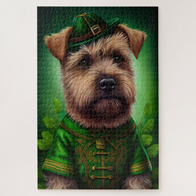 Chesapeake Bay Terrier in St Patrick's Day Dress (Vertikal)