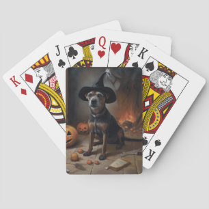 Chesapeake Bay Terrier Kürbisse Halloween Gruselig Spielkarten
