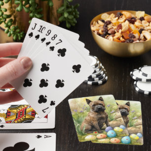 Chesapeake Bay Terrier mit Ostereiern Urlaub Spielkarten
