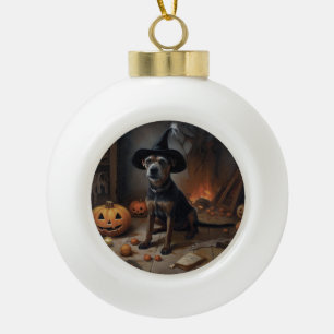 Chesapeake Bay Terrier Pumpkins Halloween Beängsti Keramik Kugel-Ornament