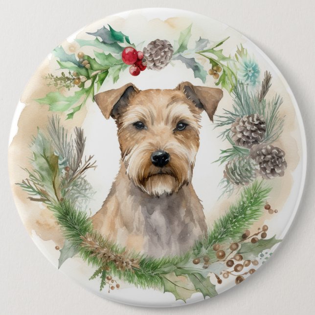 Chesapeake Bay Terrier Weihnachtsfeier Button (Vorderseite)