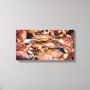 Chesapeake-Bucht-blaue Krabben-Leinwand-Kunst Leinwanddruck
