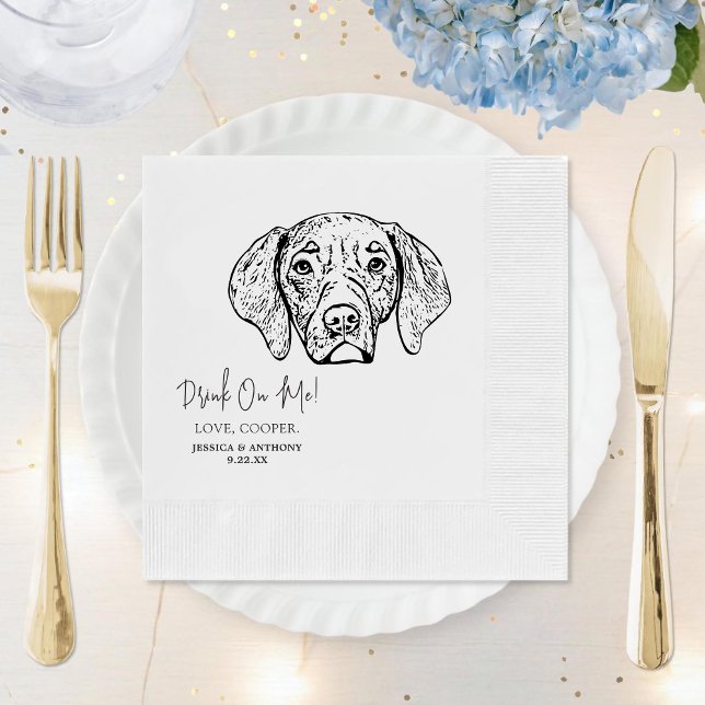 Chesapeake Dog Custom Dog Wedding Napkins Serviette (Von Creator hochgeladen)