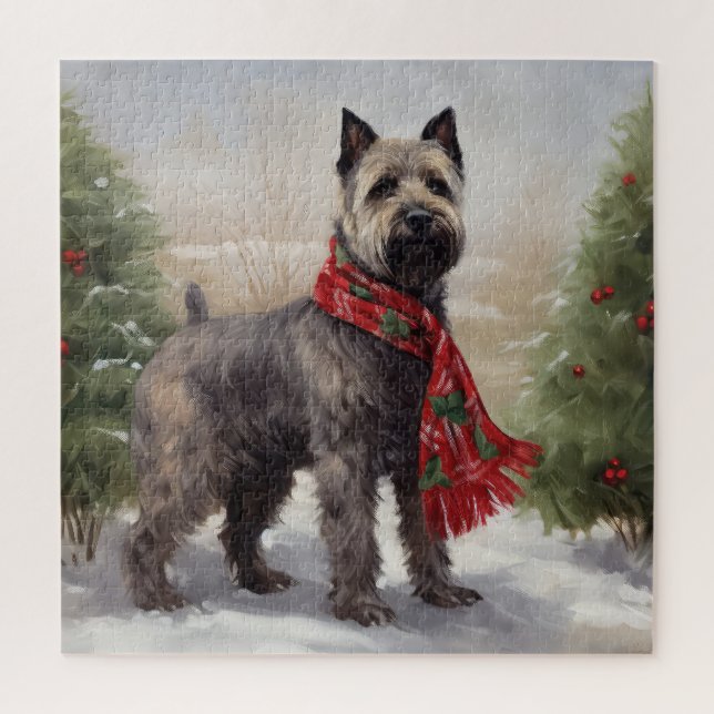 Chesapeake Dog in Schnee Weihnachten (Vertikal)