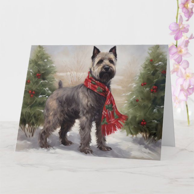 Chesapeake Dog in Schnee Weihnachten Karte (Orchidee)