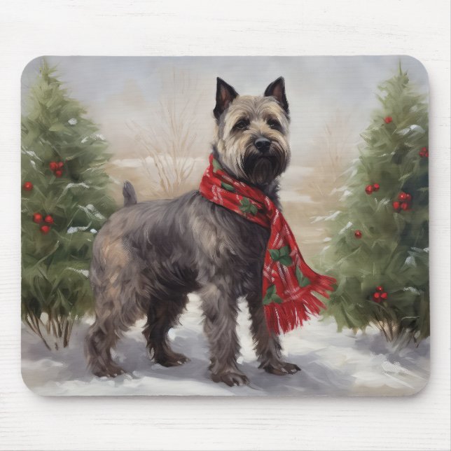 Chesapeake Dog in Schnee Weihnachten Mousepad (Vorne)