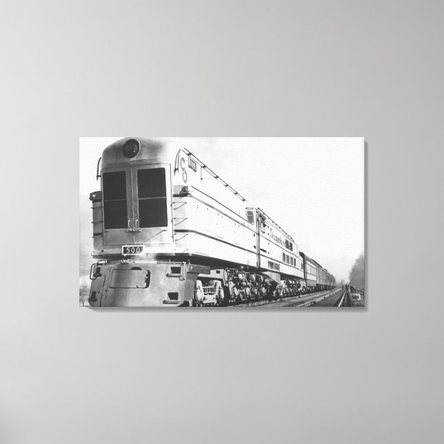 Chesapeake & Ohio Bahn "500" Lokomotive Leinwanddruck (Vorderseite)