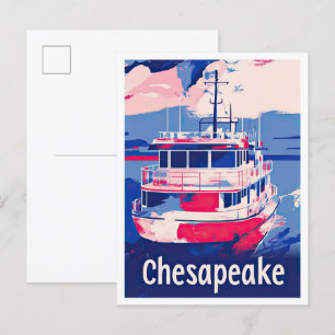 Chesapeake Virginia Vintage-Reiseillustration Postkarte