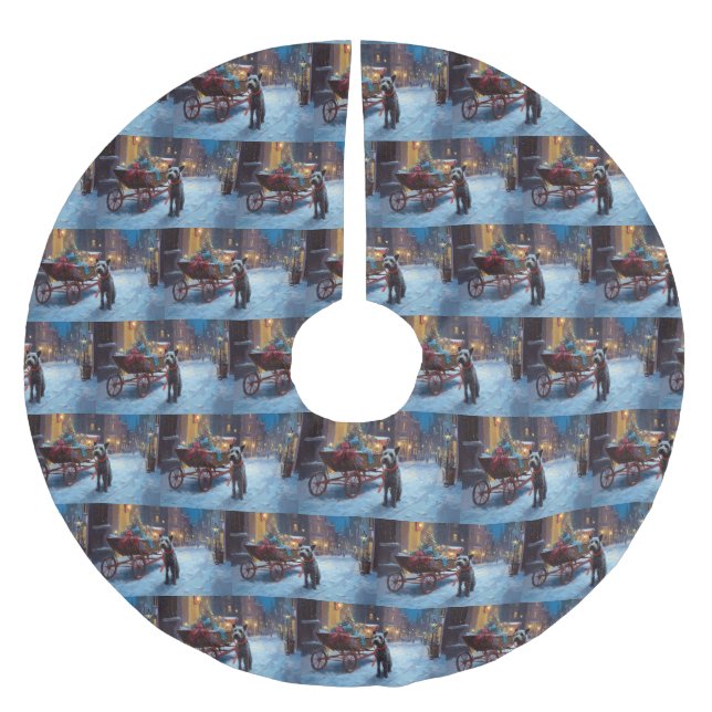 Chesapeake Weihnachtsfeiertage Polyester Weihnachtsbaumdecke (Vorderseite)