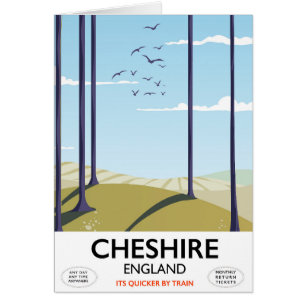 Cheshire, affiche de voyage en Angleterre
