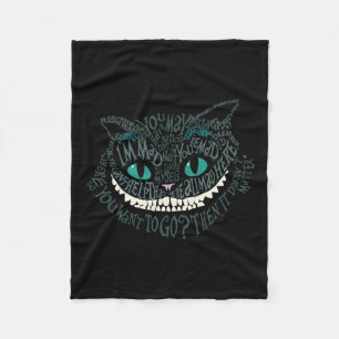 Cheshire Alice Cat waren alle tot Here Wonderland Fleecedecke