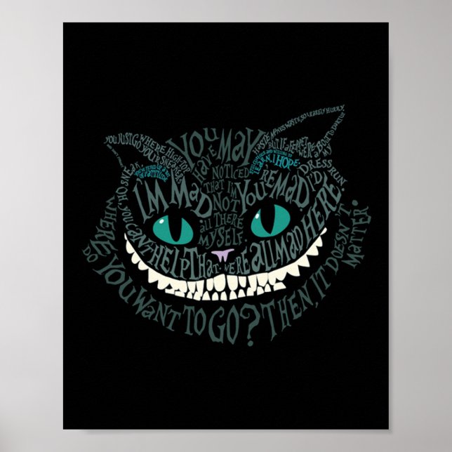 Cheshire Alice Cat waren alle tot Here Wonderland  Poster (Vorne)