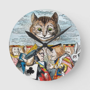 Cheshire Cat, 1865 Runde Wanduhr
