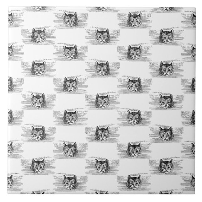 Cheshire Cat Alice im Wunderland CUSTOM BG FARBE Fliese (Vorderseite)