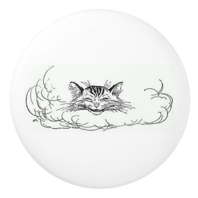 Cheshire Cat (Alice im Wunderland) Keramikknauf (Vorderseite)