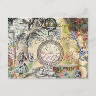 Cheshire Cat Alice im Wunderland Klassiker Postkarte