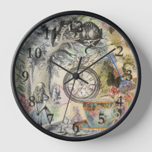 Cheshire Cat Alice im Wunderland Klassiker Uhr