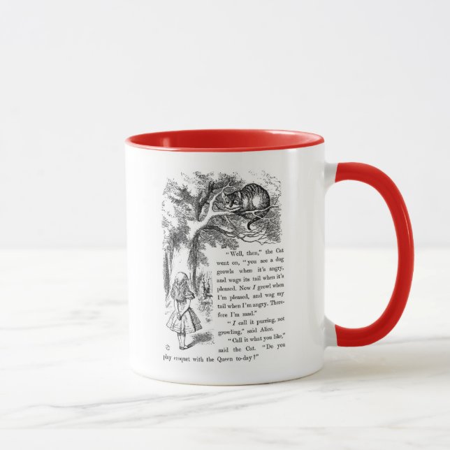 Cheshire cat , “ Alice in Wonderland ” Tasse (Rechts)