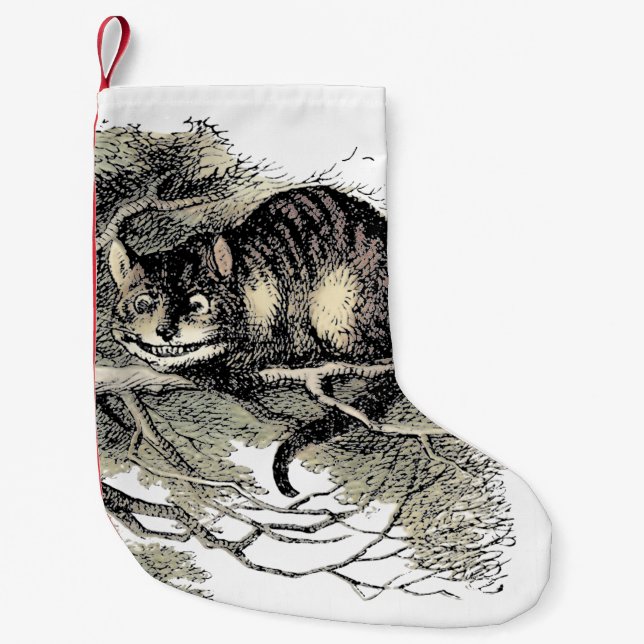 Cheshire Cat Alice Wonderland Classic Kleiner Weihnachtsstrumpf (Vorderseite)