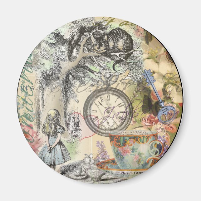 Cheshire Cat Alice Wonderland Classic Magnet (Vorne)