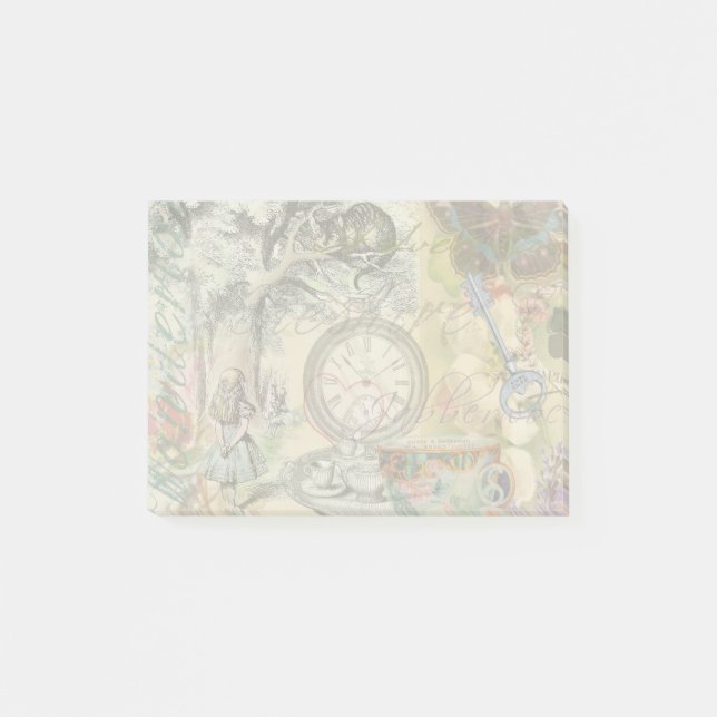 Cheshire Cat Alice Wonderland Classic Post-it Klebezettel (Vorderseite)