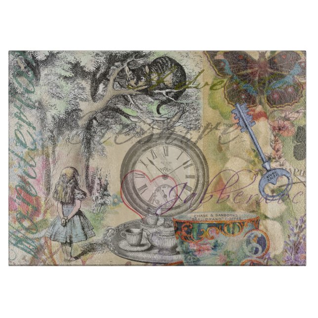 Cheshire Cat Alice Wonderland Classic Schneidebrett (Vorderseite)