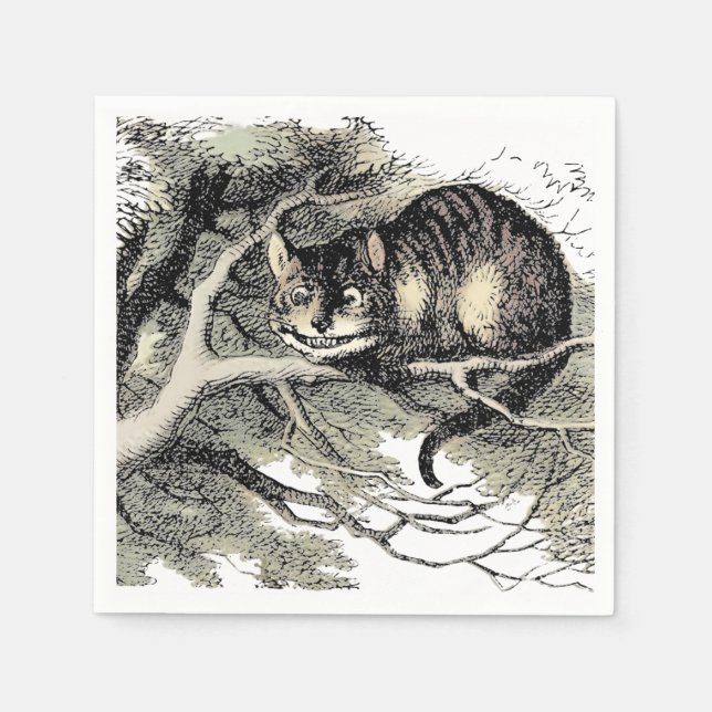 Cheshire Cat Alice Wonderland Classic Serviette (Vorderseite)
