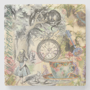 Cheshire Cat Alice Wonderland Classic Steinuntersetzer