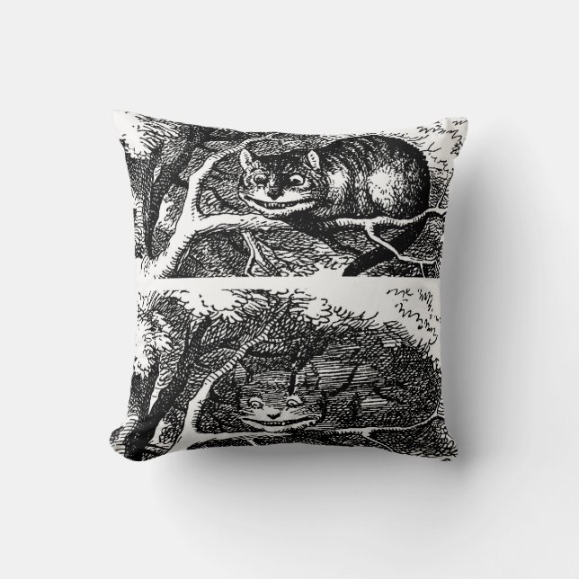 Cheshire cat , Alice's Adventures in Wonderland Kissen (Vorderseite)