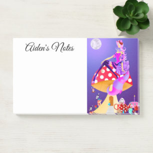 Cheshire Cat auf Mushroom Wonderland Post-it Klebezettel