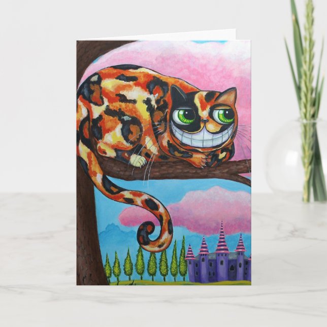 Cheshire Cat Card Karte (Vorderseite)