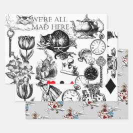 Cheshire Cat classic Alice im Wunderland mad Geschenkpapier Set