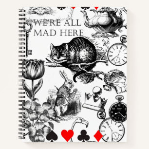 Cheshire Cat classic Alice im Wunderland mad Notizbuch