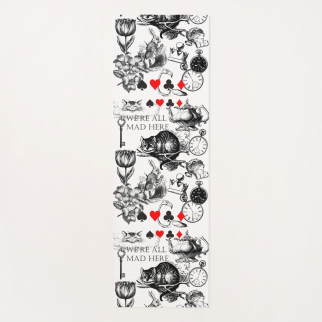 Cheshire Cat classic Alice im Wunderland mad Yogamatte (Vorderseite)