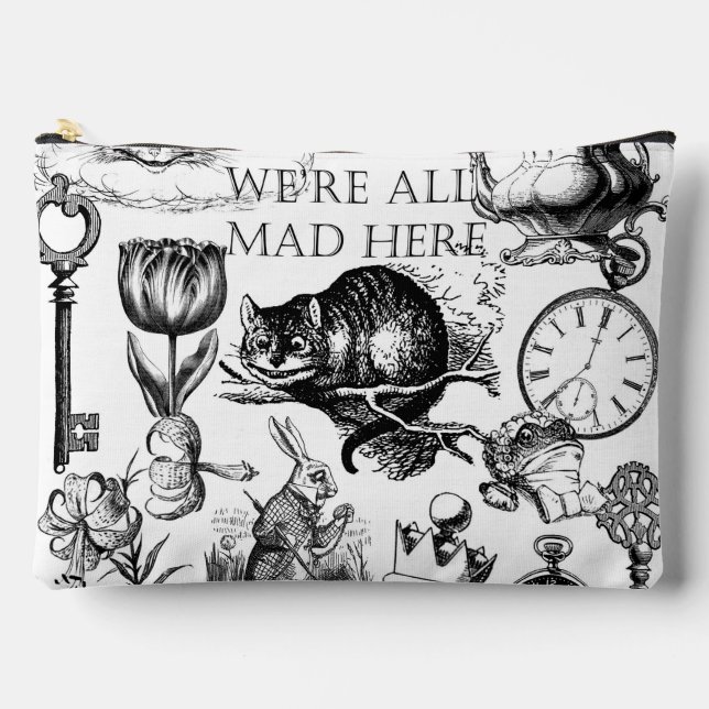 Cheshire Cat classic Alice im Wunderland mad Zubehörtasche (Vorderseite)