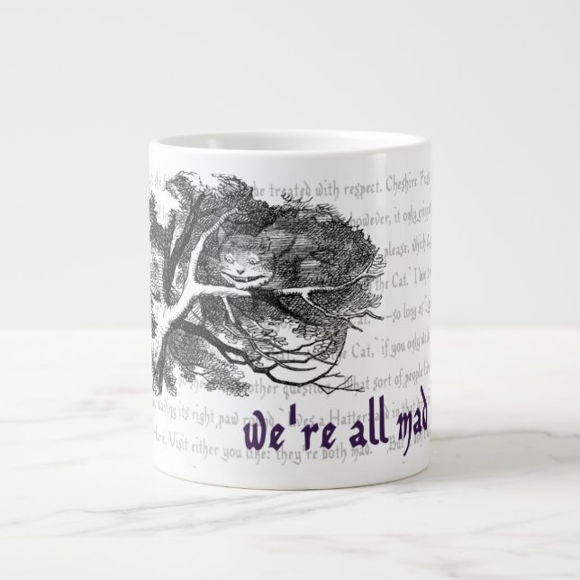 Cheshire Cat Giant Coffee Tasse (Vorderseite)