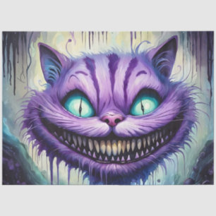 Cheshire Cat Gothic Pop Surrealismus Decoupage Pap Seidenpapier