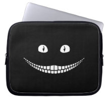 Cheshire Cat Grin Black Electronics Bag